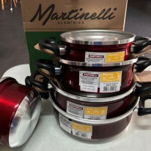 Panela 05 Pçs Gold Line T.V Rosa/Vermelha/Craqueada - MARTINELLI